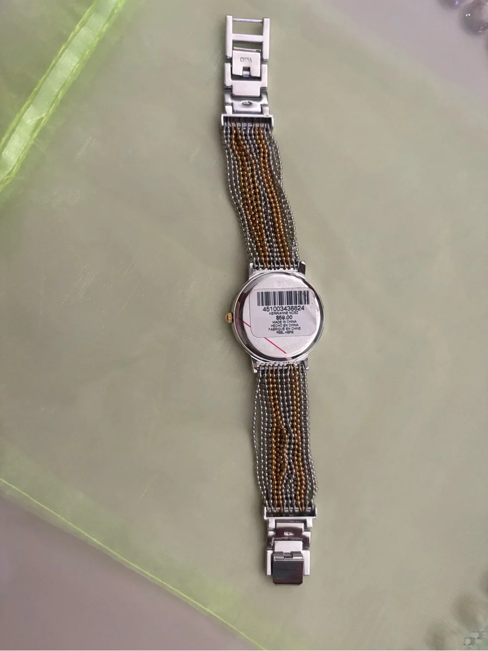 Chico's Gold & silver beaded Watch Bracelet